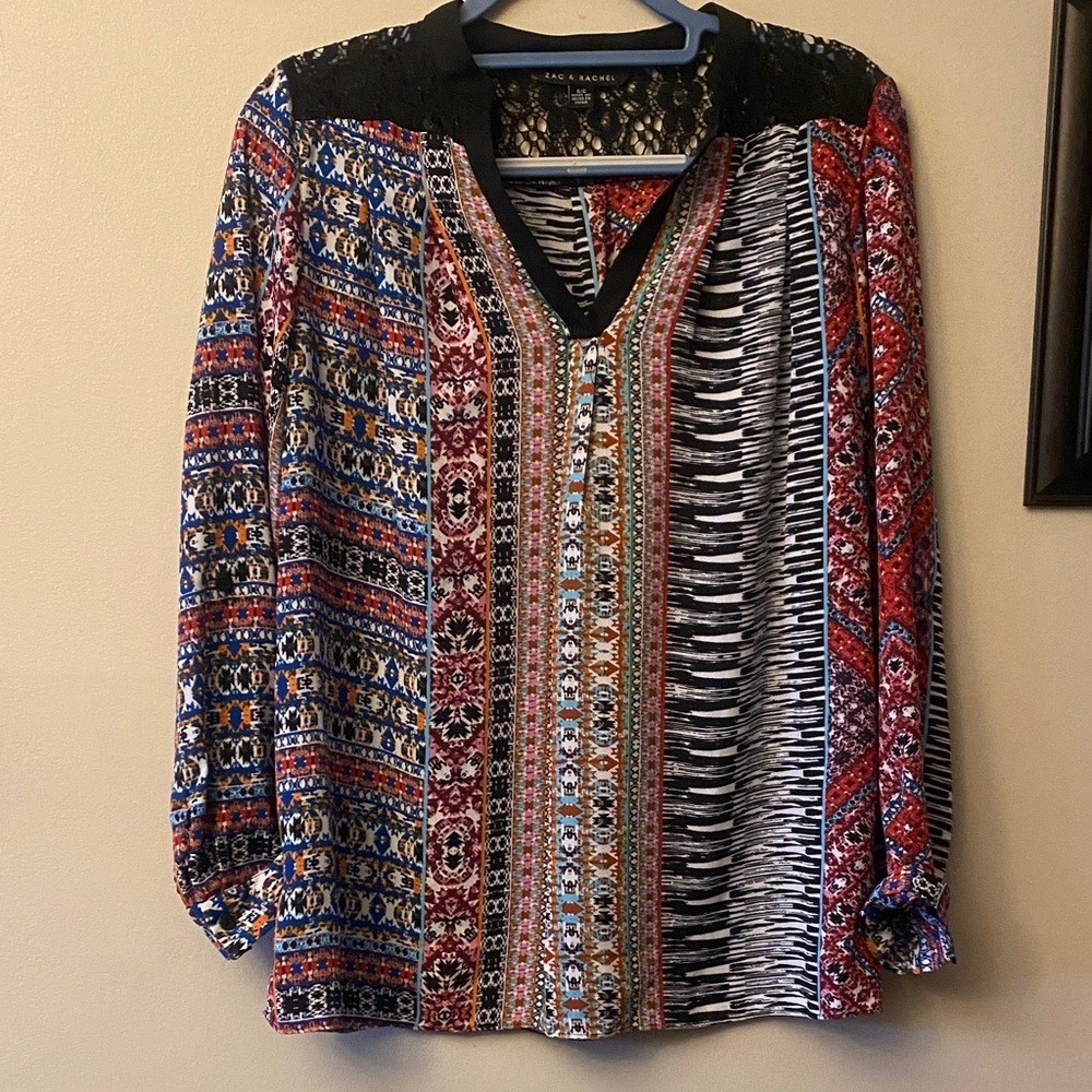 Zac & Rachel Multicolor geometric Patterned Blouse